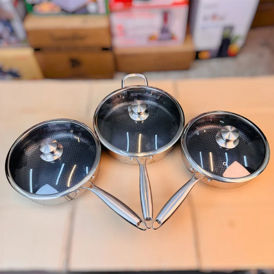 Honeycomb Laser Coating Shallow Frypan – Non-Stick Stainless Steel