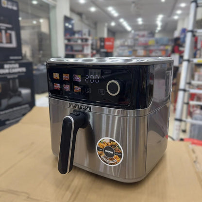 Geepas 8L Digital Air Fryer GAF37534T – Stainless Steel Oil-Free Vortex Cooker with Touchscreen & 60-Min Timer | 2 Year Warranty