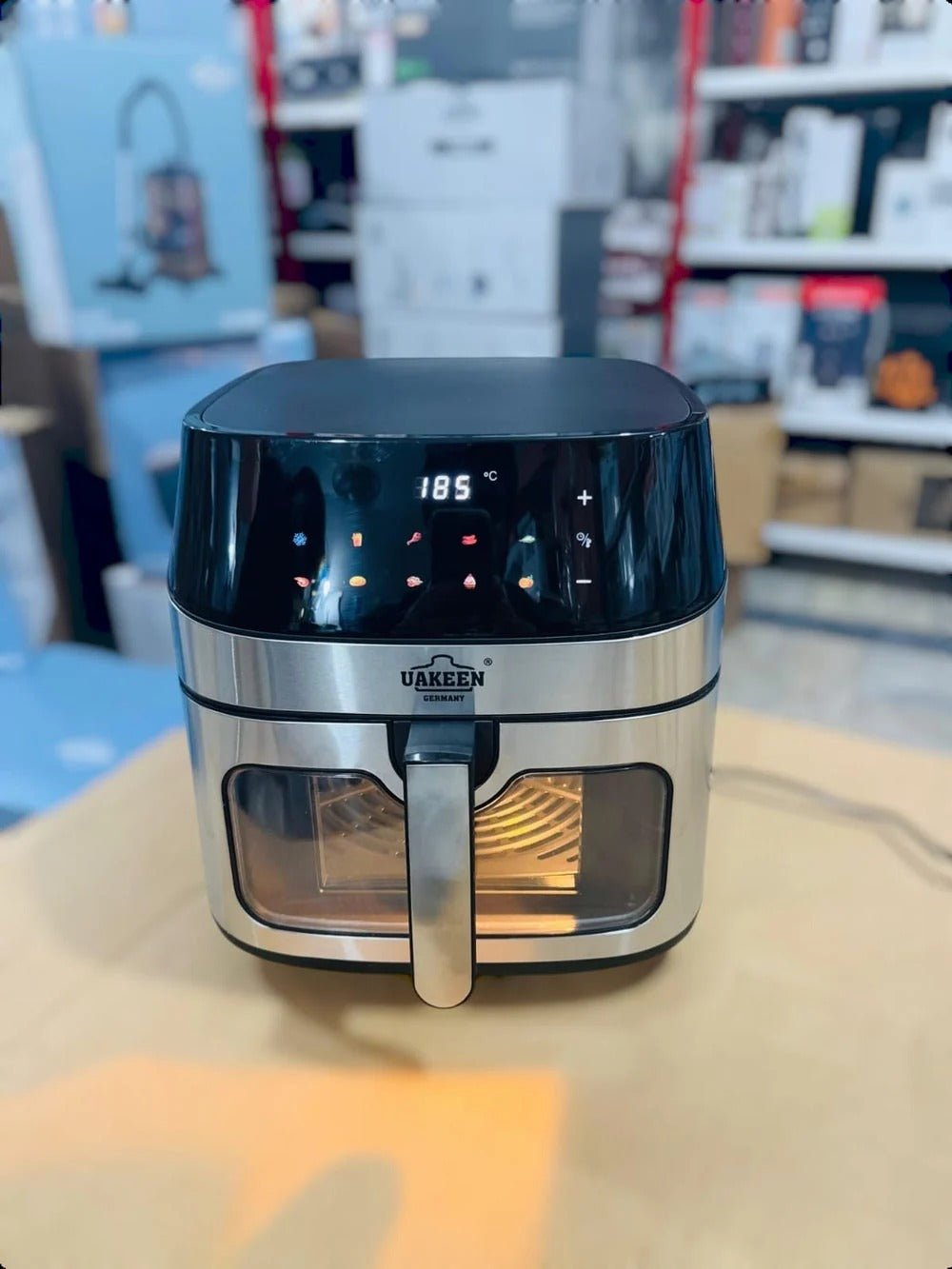 Uuakeen air fryer, uakeen 10l air fryer, 10l digital air fryer, 1800w air fryer, large capacity air fryer pakistan, air fryer with window, oil free air fryer, best air fryer pakistan, family size air fryer