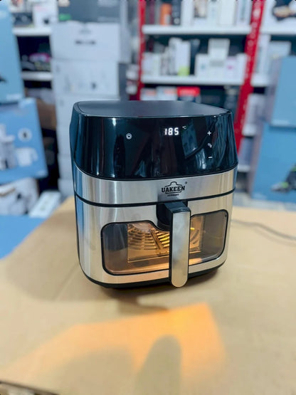 Uuakeen air fryer, uakeen 10l air fryer, 10l digital air fryer, 1800w air fryer, large capacity air fryer pakistan, air fryer with window, oil free air fryer, best air fryer pakistan, family size air fryer