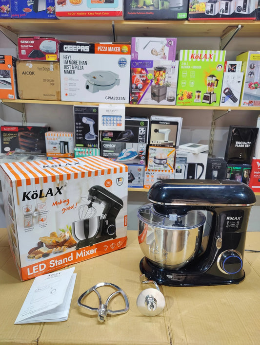 KÖLAX 2000W LED Electric Stand Mixer with 7.8L Stainless Steel Bowl – Heavy Duty Planetary Dough Mixer (Art.-Nr. 709181