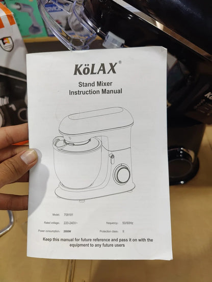 KÖLAX 2000W LED Electric Stand Mixer with 7.8L Stainless Steel Bowl – Heavy Duty Planetary Dough Mixer (Art.-Nr. 709181