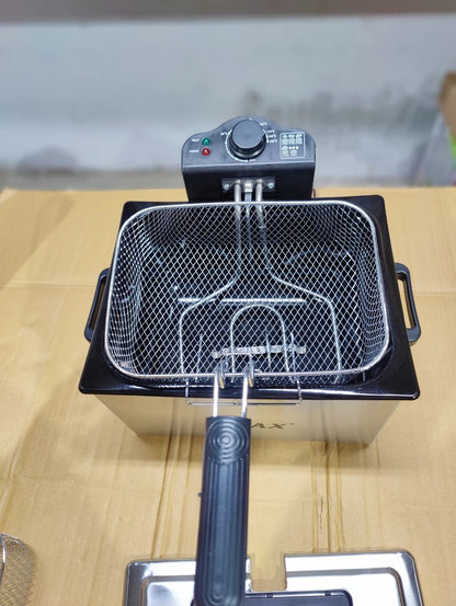 KOLAX Electric Deep Fryer – 5.0L Stainless Steel, 2000W with Dual Frying Baskets