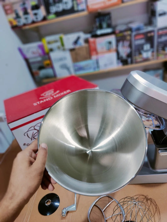 ROYAL SWISS 1500W Electric Stand Mixer with 6.3L XL Stainless Steel Bowl – 10 Speed Food Mixer (Model SL-9818B)