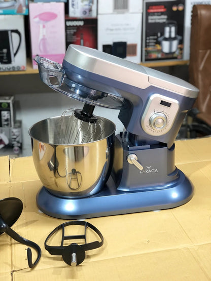 Karaca ProChef 1600W Stand Mixer with 6.5l Stainless Steel Bowl | 10-Speed Kitchen Food Mixer for Baking & Dough Mixing