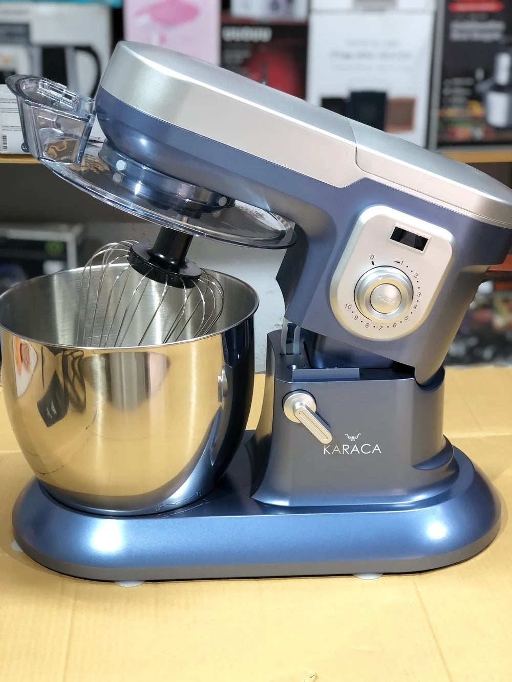 Karaca ProChef 1600W Stand Mixer with 6.5l Stainless Steel Bowl | 10-Speed Kitchen Food Mixer for Baking & Dough Mixing