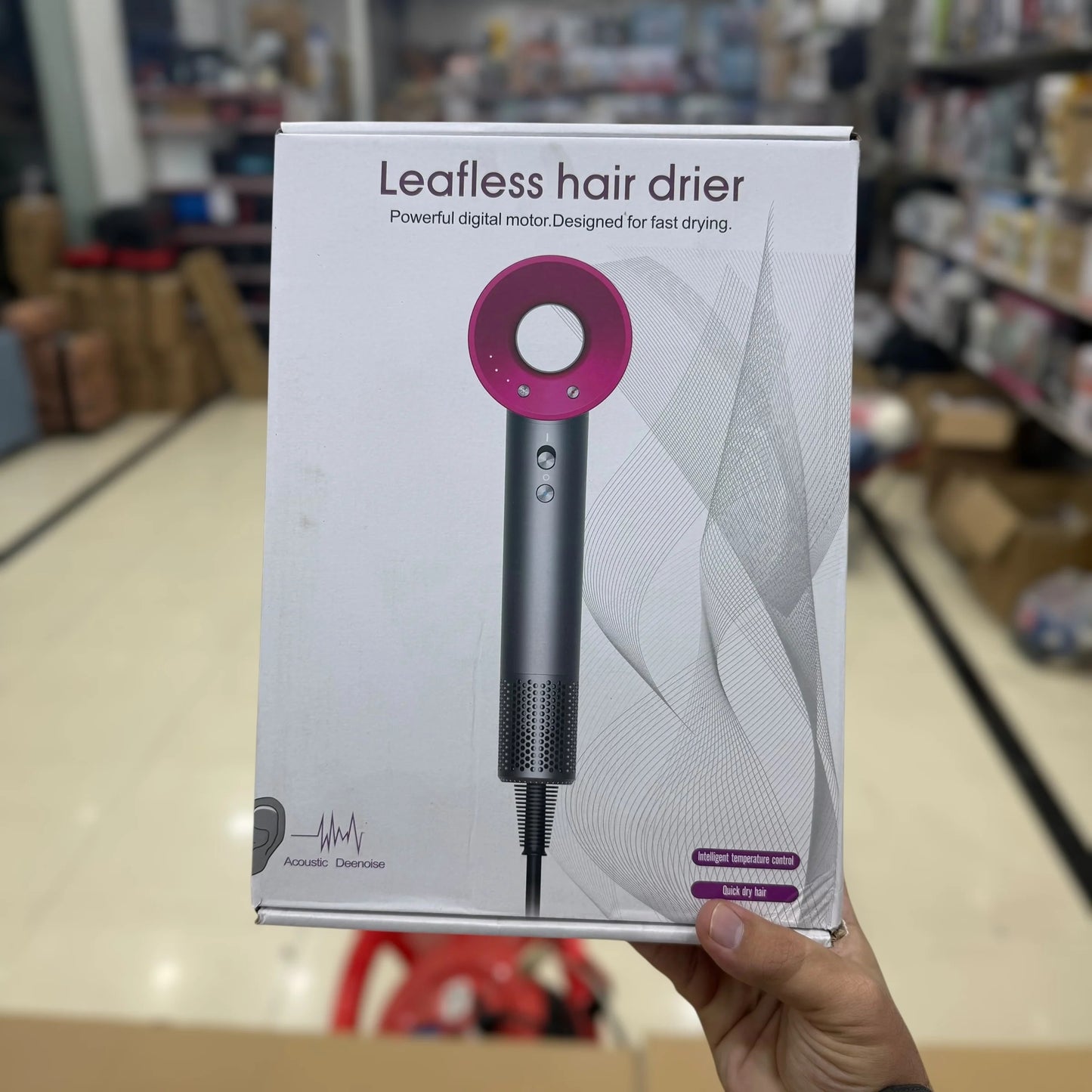 Leafless Hair Drier - Powerful Digital Motor Fast Drying Hair Dryer