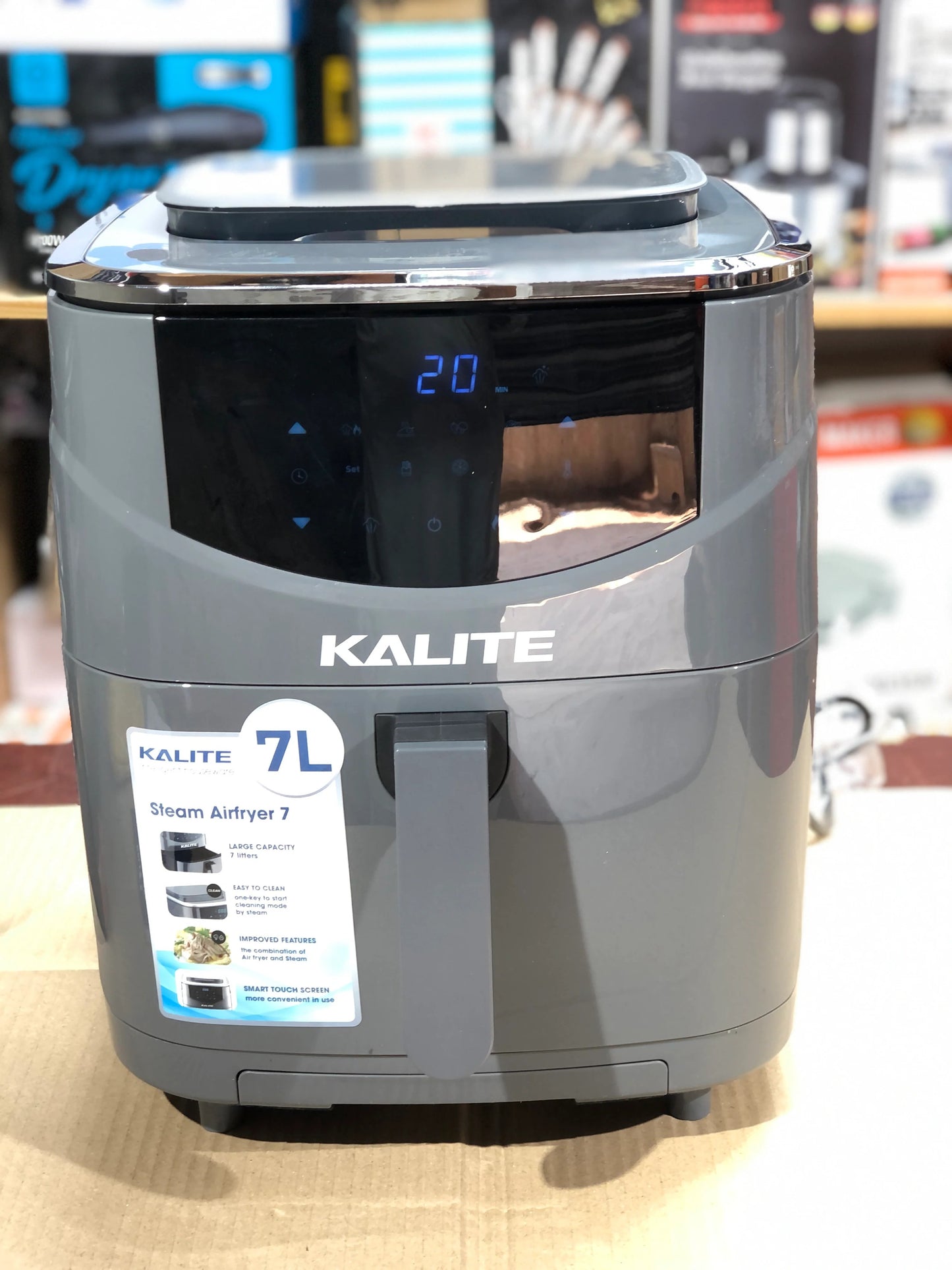KALITE Steam Air Fryer 7L – Model Steam 7 | Digital Touch Panel Healthy Fryer