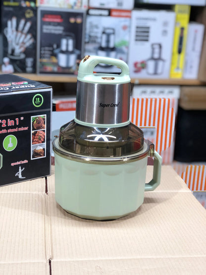 Super Crest 2-in-1 Meat Grinder & Stand Mixer – 6L, 2500W, Model SCT-2038