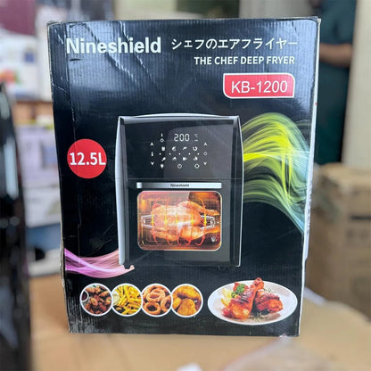 Nineshield KB-1200 Air Fryer 12.5L – The Chef Deep Fryer with Rotisserie & Digital Touch Panel