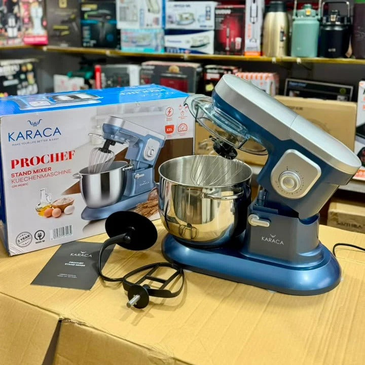 Karaca ProChef GM-M081C 1600W Stand Mixer | 8L Stainless Steel Bowl | 10-Speed Kitchen Food Mixer for Dough, Cake & Baking