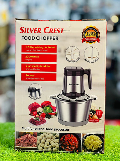 ilver Crest Food Chopper 3.5L – 2000W Electric Meat Grinder & Multi-Shredder