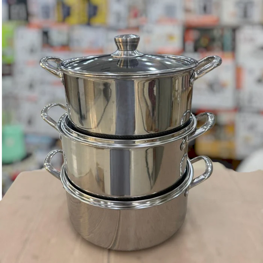 6 Pcs Deep Laser Coated Cookware Set – 28cm to 32cm 34cm