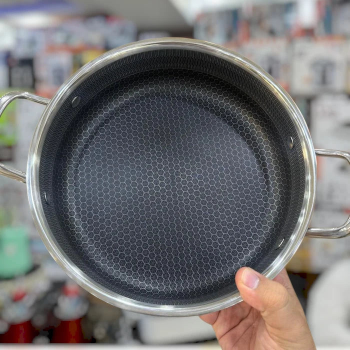 8 Pcs Shallow Laser Coated Cookware Set – 26cm to 32cm